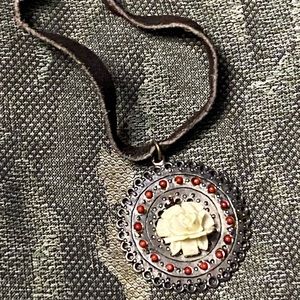 VTG Rose Medallion Pendant